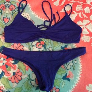 Blue bikini WORN ONCE